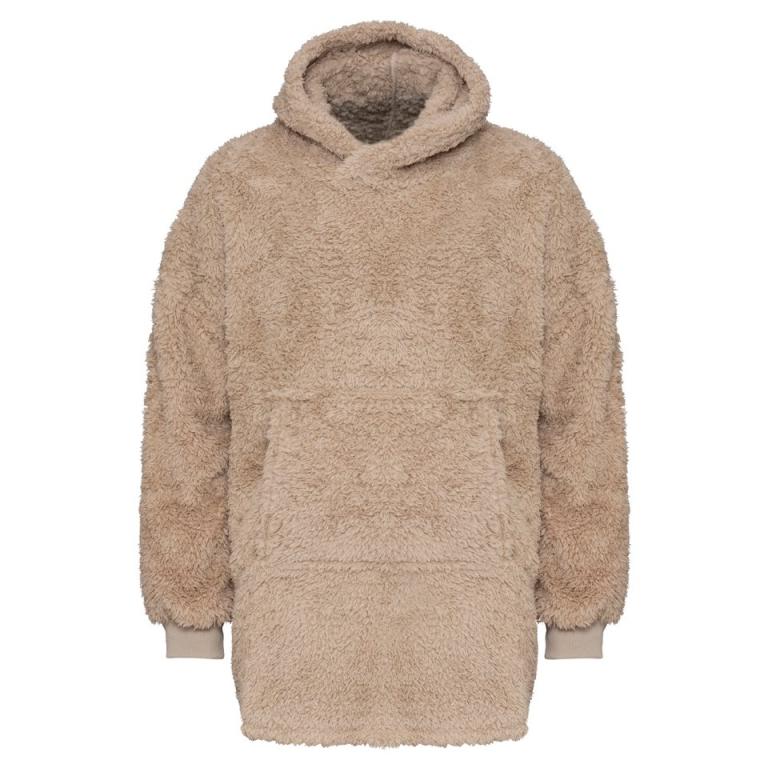 The Ribbon teddy bear fabric hoodie Natural