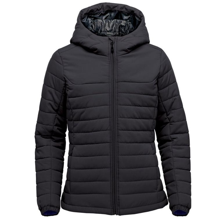 Women’s Nautilus quilted hooded jacket Black