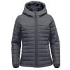 Women’s Nautilus quilted hooded jacket Dolphin