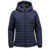 Women’s Nautilus quilted hooded jacket Navy