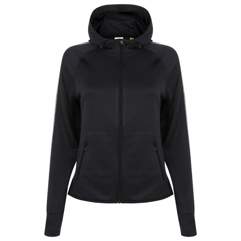 Women's hoodie with reflective tape Black