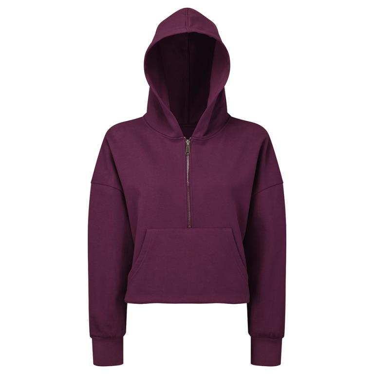 Women's TriDri® 1/2 zip hoodie Mulbery