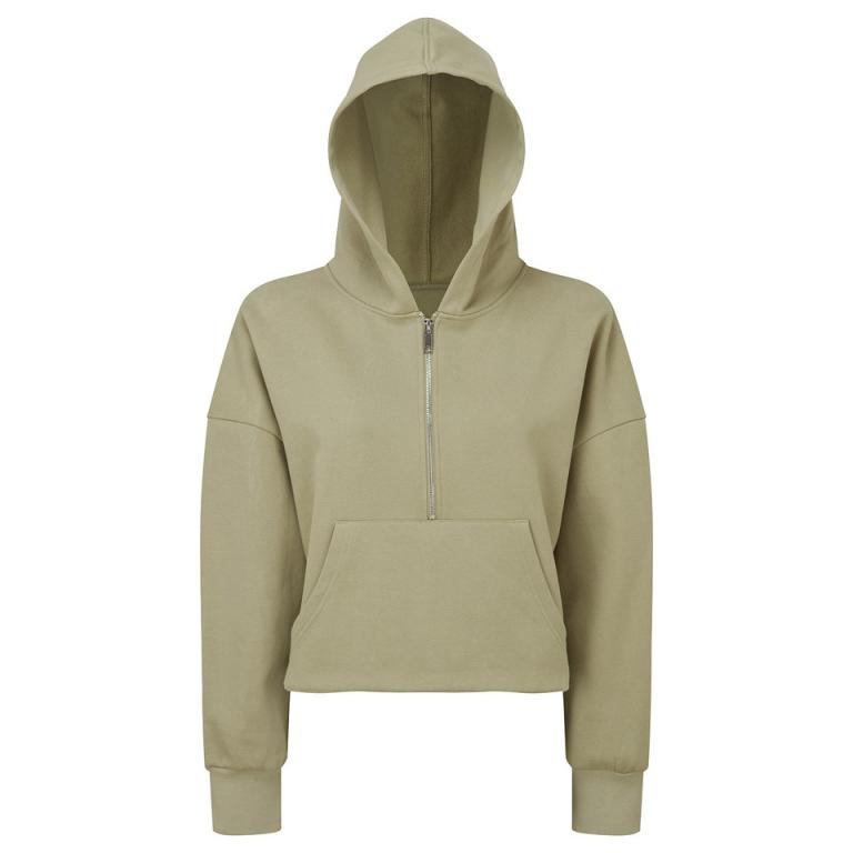 Women's TriDri® 1/2 zip hoodie Sage Green