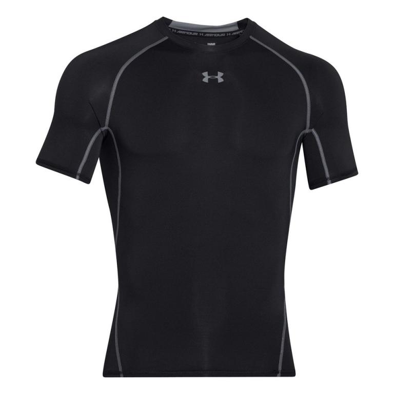 HeatGear® Armour short sleeve compression shirt Black/Steel