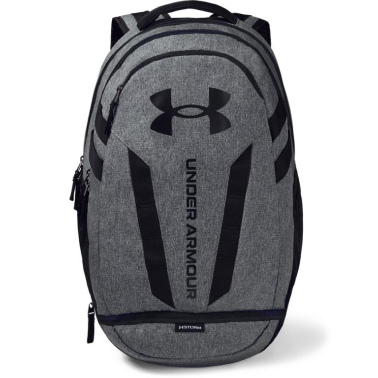 UA Hustle 5.0 backpack Black/Graphite Medium Heather/Black