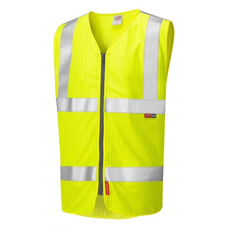 Jacobstowe ISO 20471 Cl 2 Lfs/As Waistcoat Zip (EN 14116/EN 1149) Yellow