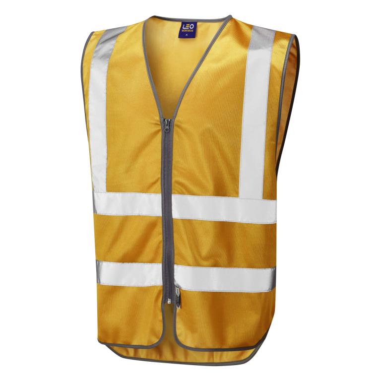 Commodore Reflective Zip Waistcoat Gold