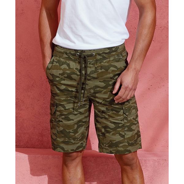 Men’s camo cargo utility shorts