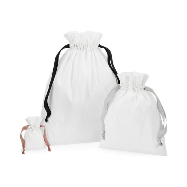 Cotton gift bag with ribbon drawstring