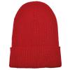 Recycled yarn ribbed knit beanie (1504RY) Red