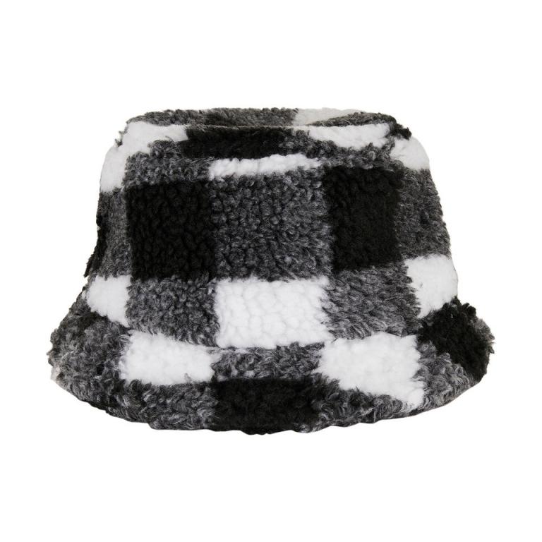 Sherpa check bucket hat (5003SC) White/Black