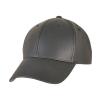 Synthetic leather alpha shape dad cap (6245AL) Black
