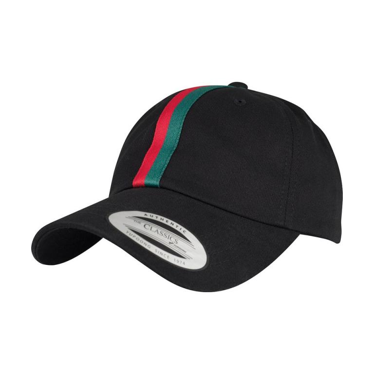 Stripe dad hat (6245DS) White/Fire Red/Green