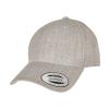 Premium curved visor snapback cap (6789M) Heather Grey