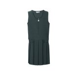 St Nicholas Primary School Grey Two button and Flap Pinafore Dress - grey - 3-4-years