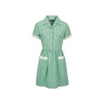 Saxon Primary School Button Front Summer Dress - green - 3-4-years