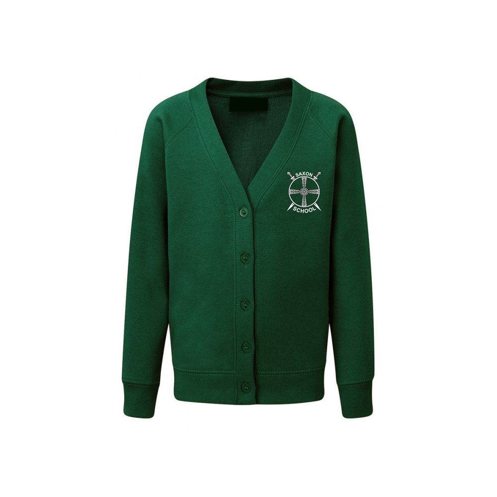 Green cardigan school top