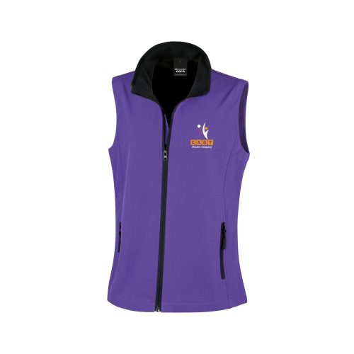 CAST Theatre Company Ladies Soft Shell Bodywarmer (Purple)