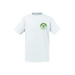 Saxon Primary School White Premium Children's PE T-shirt with Printed School Crest - white - 1-2-years