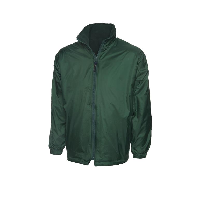 Childrens Classic Reversible Fleece Jacket Bottle Green