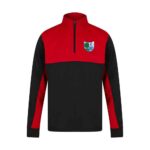 Ashford Park Primary School Red/Black 1/4 Zip Sweatshirt with Printed School Crest - 3-4-years