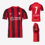 Bracknell Town FC Nike Home Playing Shirt Red/Black - junior - xsb
